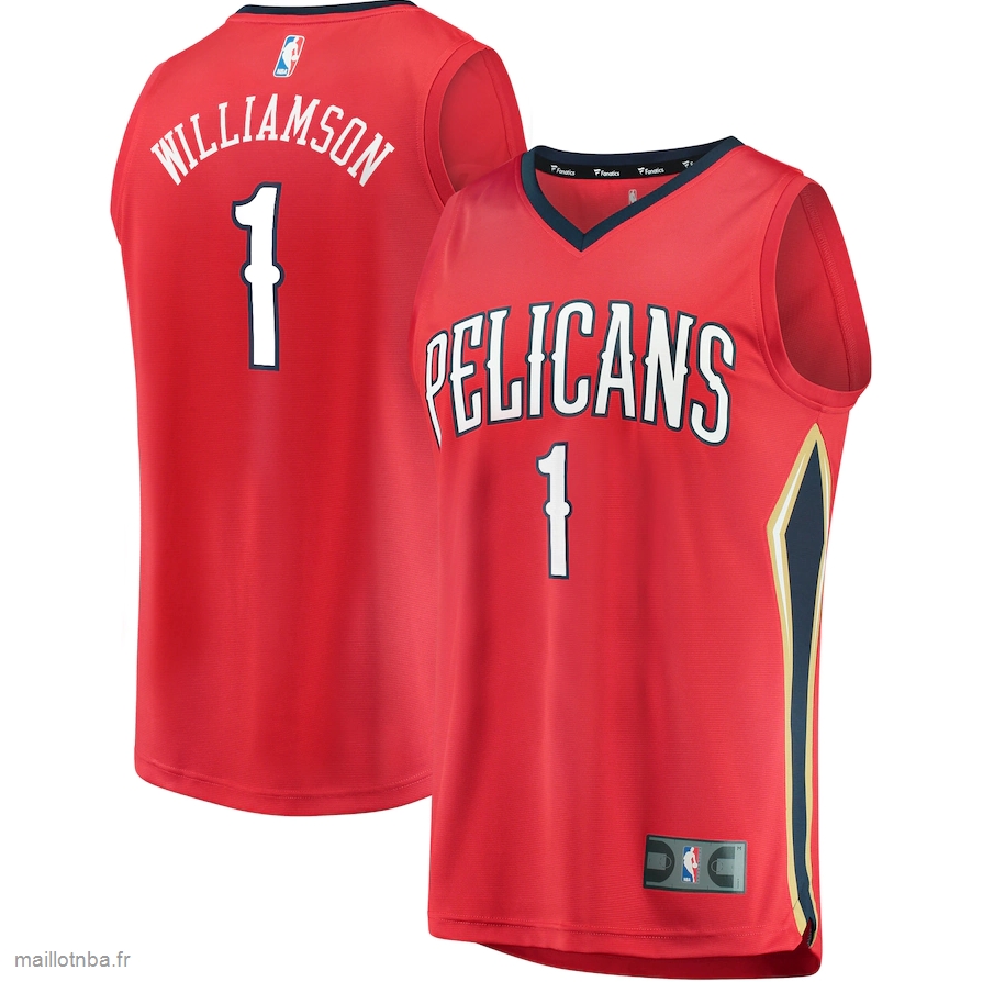 Maillot New Orleans Pelicans Zion Williamson Fanatics Branded Red Replica Fast Break Jersey - Statement Edition